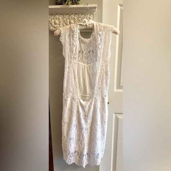 FREE PEOPLE Intimately White Lace Daydream Slip Dress Open Back NWT - Medium - Picture 10 of 13